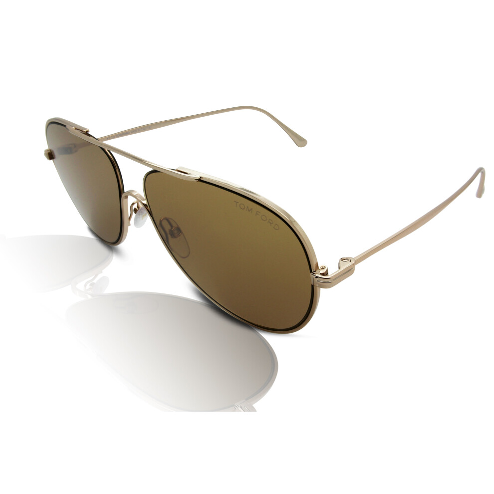 Tom Ford FT0695 Anthony Men's Sunglasses 28E Rose Gold/Brown