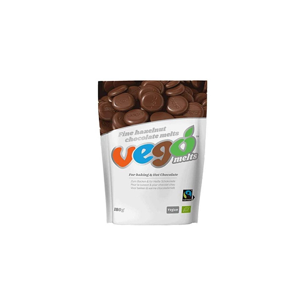 Vego Organic Fine Hazelnut Chocolate Melts 180g