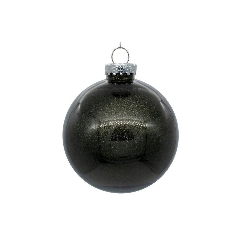 6 in. Gunmetal Glitter Clear Ball - 4 per Bag-image-OPC-P8N6CND-NEW