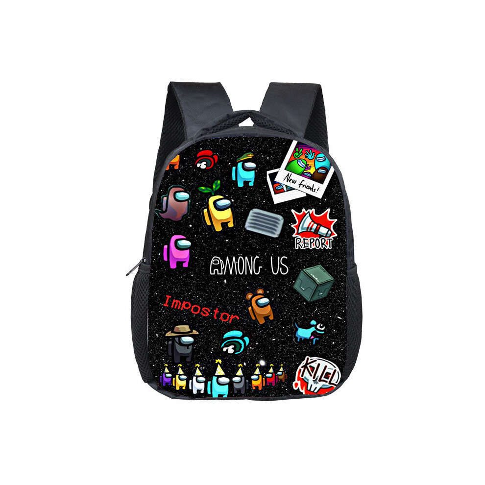 (01) Among Us Spaceman Backpack Students Schoolbag Travel Bag Bookbag Shoulderbag