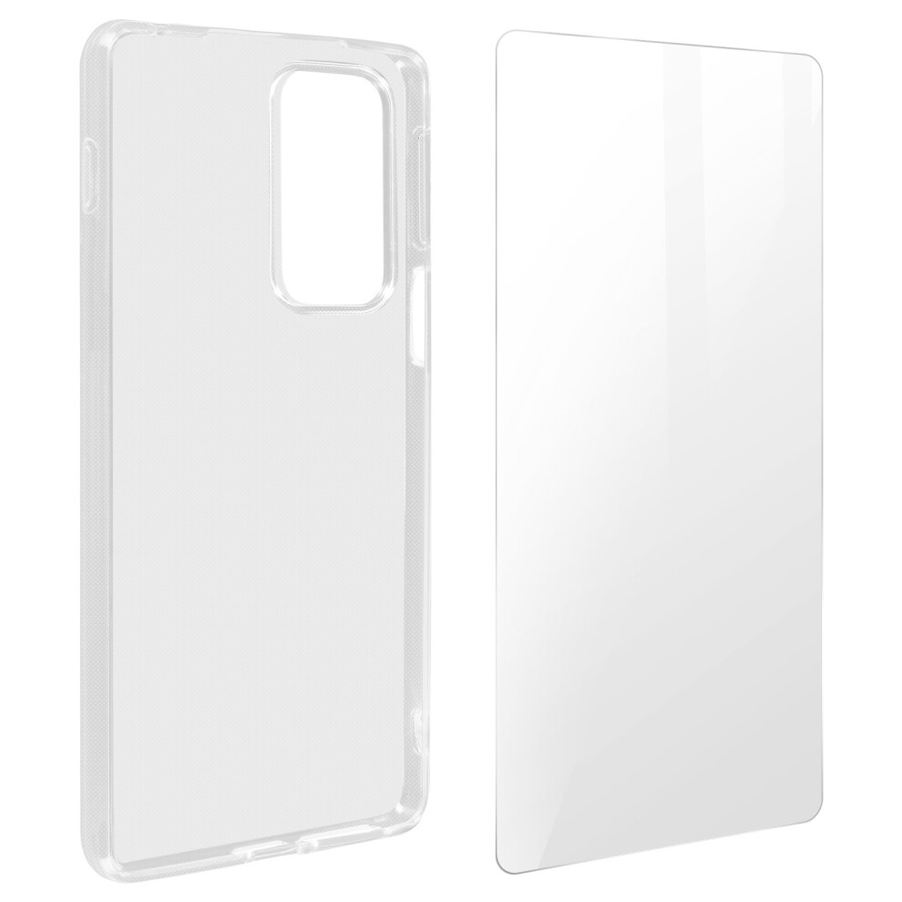 Cover For Motorola Edge 20 Pro Silicone Soft Tempered Glass 9H Clear 3662427573351