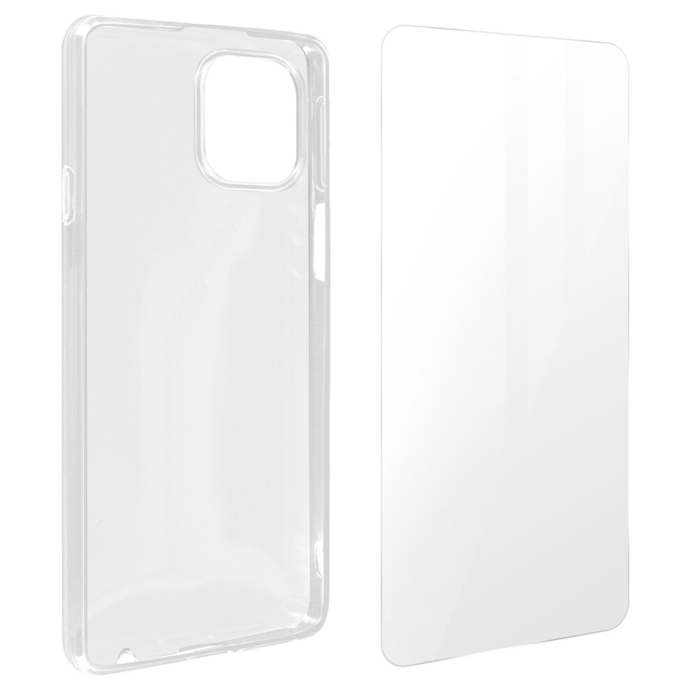 Cover For Motorola Edge 20 Lite Silicone Soft Tempered Glass 9H Clear 3662427573320
