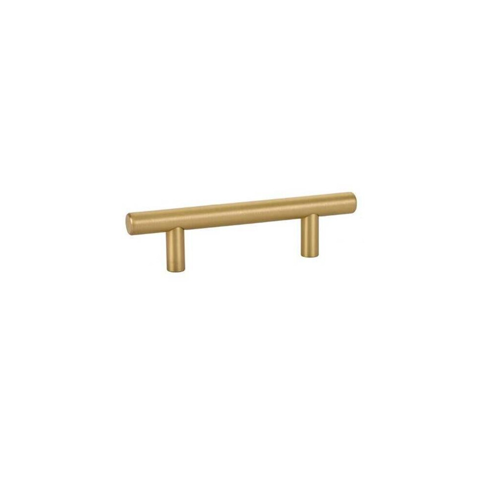 3 In. Center To Center Brass Bar Cabinet Pull, Satin Brass 751759249584
