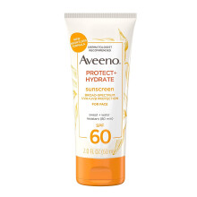 Protetor Solar Aveeno, Proteja + Hidrate, Para Face, SPF 60, 2 fl oz (60 ml)