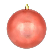 2.75 in. Coral Shiny UV Treated Ball Ornament - 12 per Bag
