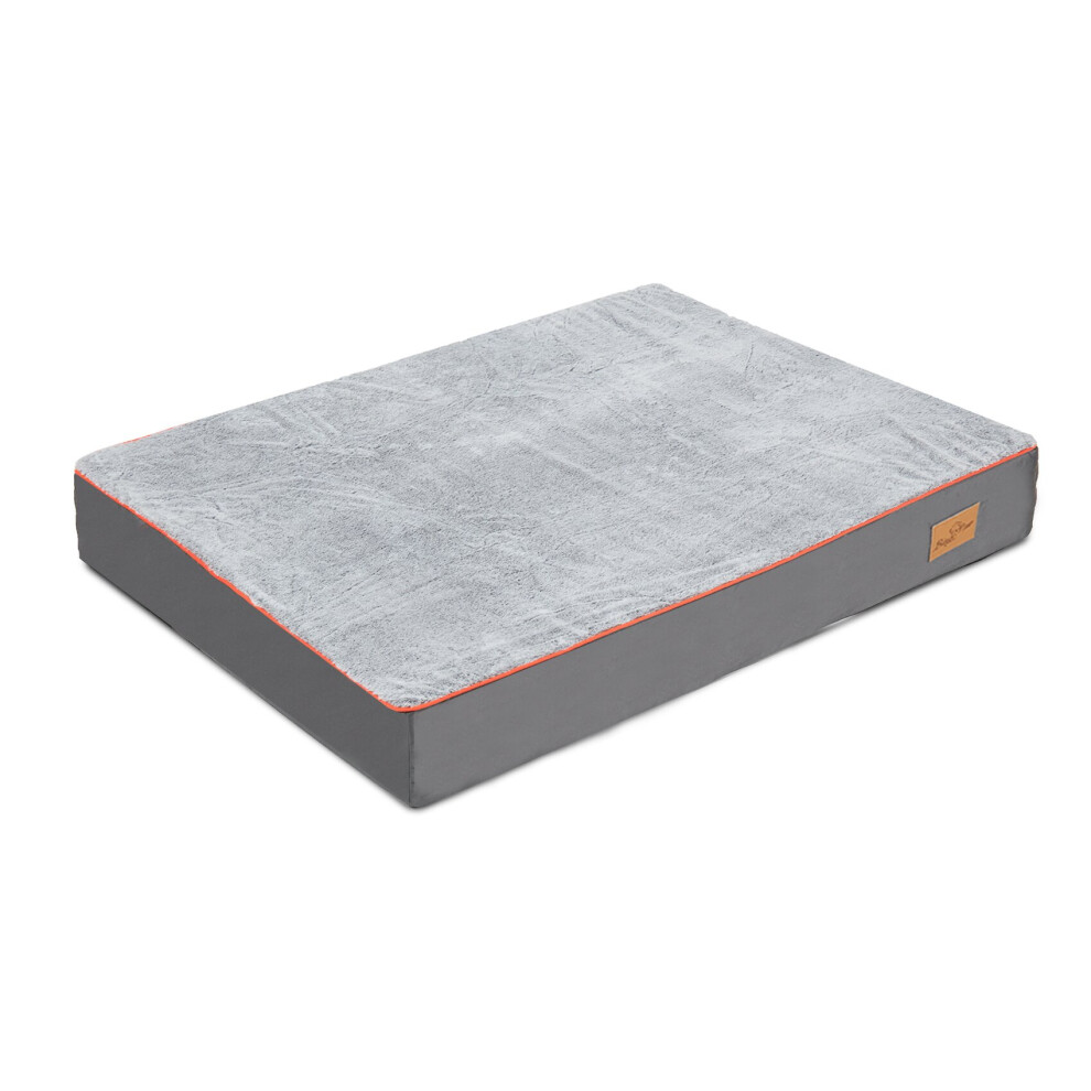Bingopaw (M(80X50x8cm)) Padded Orthopedic Dog Bed Foam Cushion Pets Pillow Grey