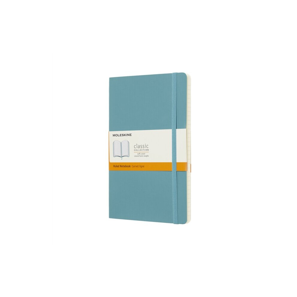 Moleskine Reef Blue Notebook Large Ruled Soft - - Book