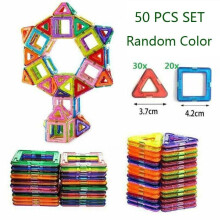 (50 Pcs) 30/50/100PCS Magnetic Building Blocks Construction Educational Kids Magic Toys