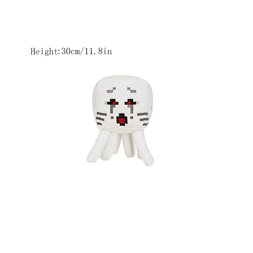 (Ghost, 30cm/11.8in) Minecraft Plush Toys Minecraft Creeper Enderman Pig Bear Stuffed Toys Pixel Doll