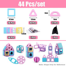 (44pcs) Magnetic Building Blocks Set Construction Toy Magnets Educational Toys Children