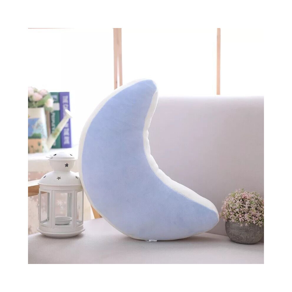 (Moon) Rainbow Plush Sofa Pillow Cushion Sleeping Pillow Cloud Moon Home Decoration Toy