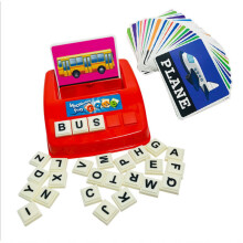 English Spelling Alphabet Letter Game - 26 Letters, 30 Word Cards, Multicolor Early Learning Educational Toy for Kids