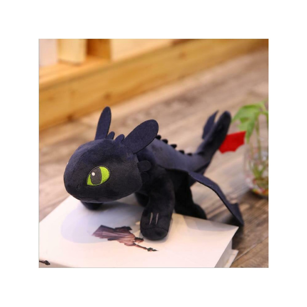 (, 35Cm/13.8Inch) Dragon Toothless Night Fury Stuffed Plush Toy Doll Soft Toys Black