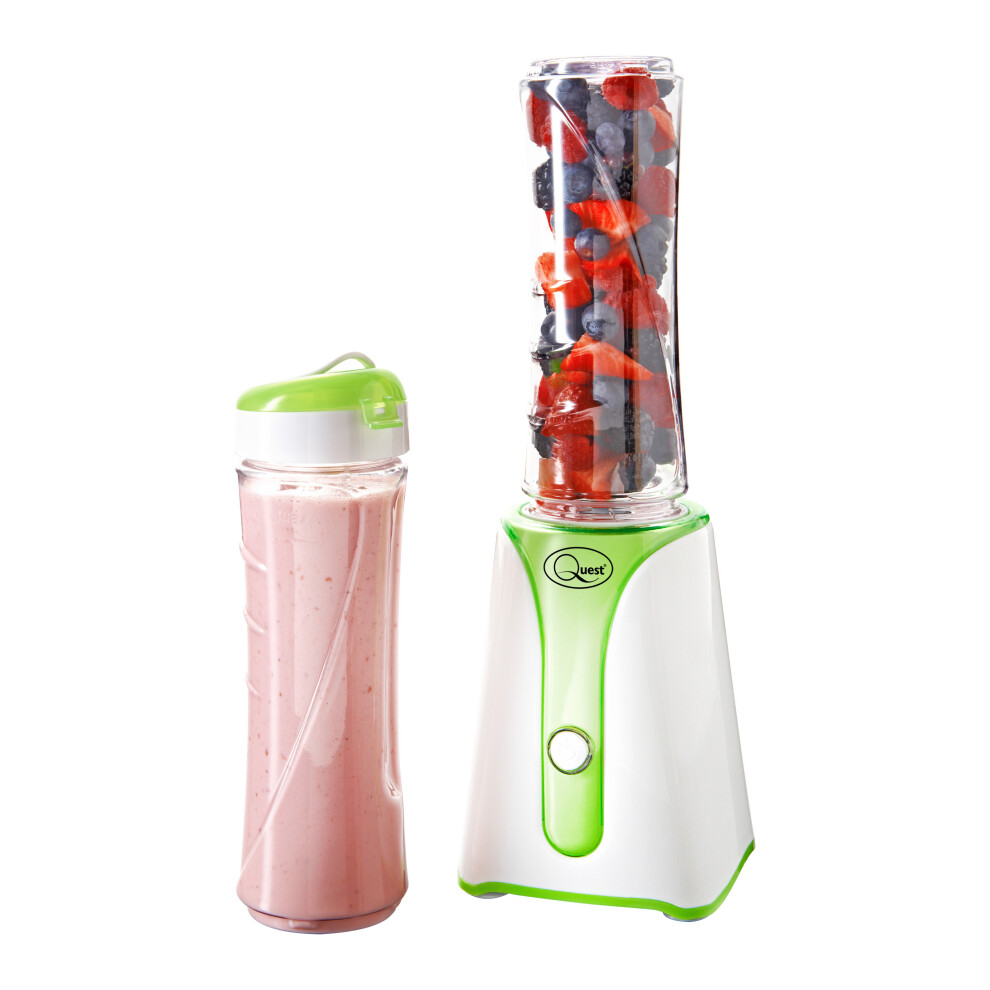 Quest 34009 Personal Blender & Smoothie Maker / 2 600ml Portable Bottles / Green