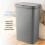 Tower Rectangular Sensor Bin with Fingerprint Proof Coated Exterior Plastic Grey 50L 3