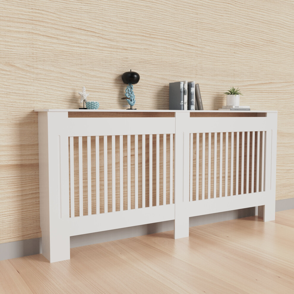 (L) 92cm Height Horizontal Slats Radiator Cover