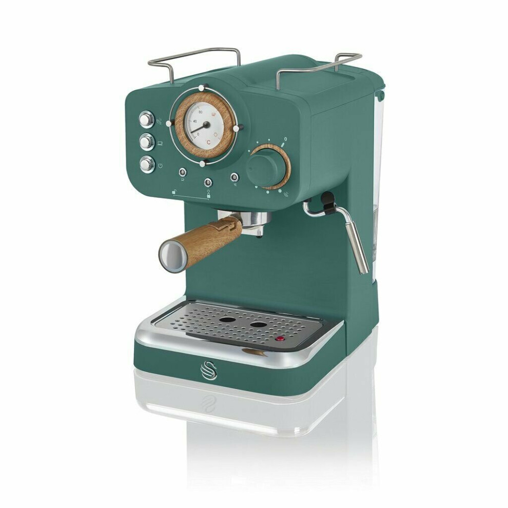 Swan Nordic Pump Espresso Coffee Machine 1.2L Water Tank 1100W Drip Tray White