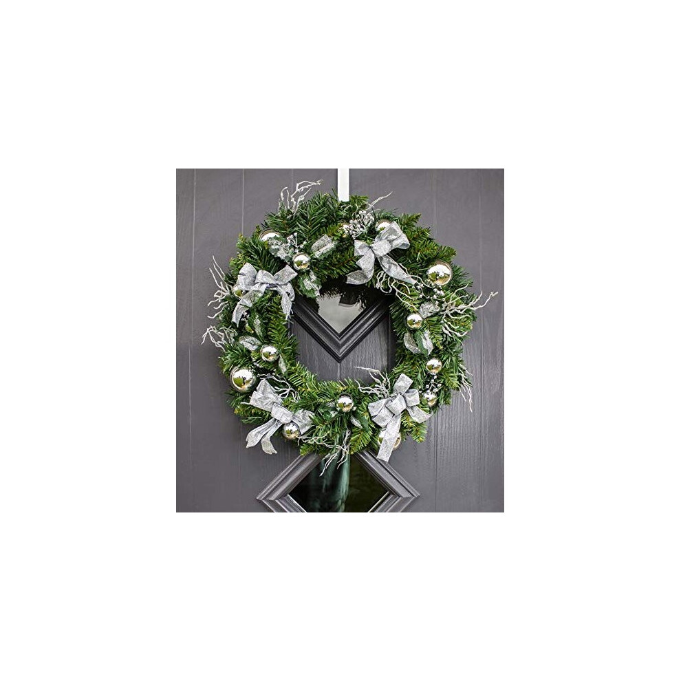 50cm Large Thick Traditional Christmas Door Wreath Decorated Christmas