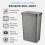 Tower Rectangular Sensor Bin with Fingerprint Proof Coated Exterior Plastic Grey 50L 2