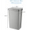 Tower Rectangular Sensor Bin with Fingerprint Proof Coated Exterior Plastic Grey 50L 7