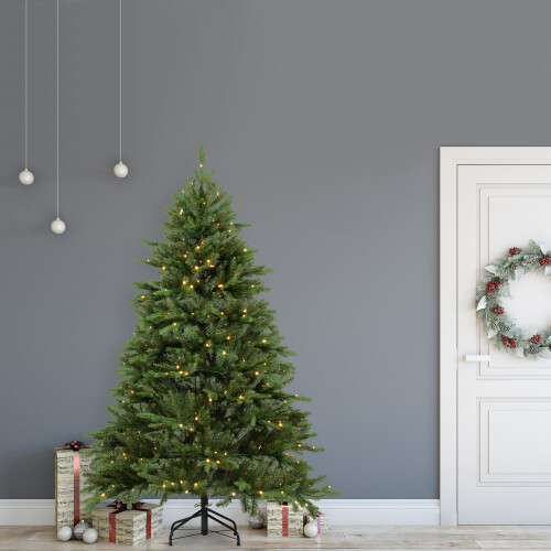 Outdoor Living 6FT Richmond Full Bodied Fir Winter Pre-Lit Artificial Christmas Tree 1