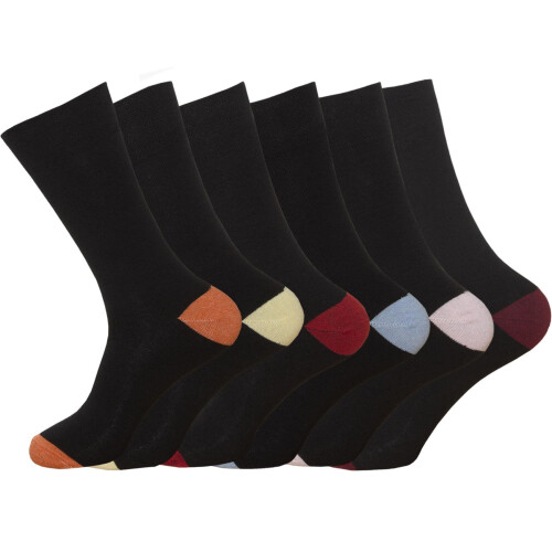 (Black (M10558), 6 Pack) Mens Non-Elastic Diabetic Socks 6 12 Pairs Sock 6-11