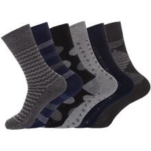 (Multicoloured (M10815), 6 Pack) Mens Non-Elastic Diabetic Socks 6 12 Pairs Sock 6-11