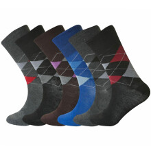 (Multicoloured (M10775), 6 Pack) Mens Non-Elastic Diabetic Socks 6 12 Pairs Sock 6-11