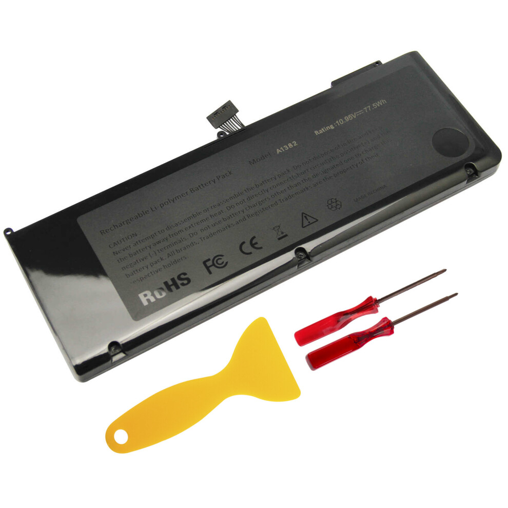 Futurebatt Laptop Battery For Apple Macbook Pro 15" Inch A1286 Early 2011 Late 2011 Mid 2012 A1382 10.95V 77.5Wh 6901489001806