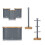 Swan (Grey) Swan Nordic Set Mug Tree, Towel Pole, Bread Bin & 3 Canisters 1