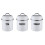 Typhoon Typhoon Living Retro White Tea Coffee Sugar Bread Bin Set 2
