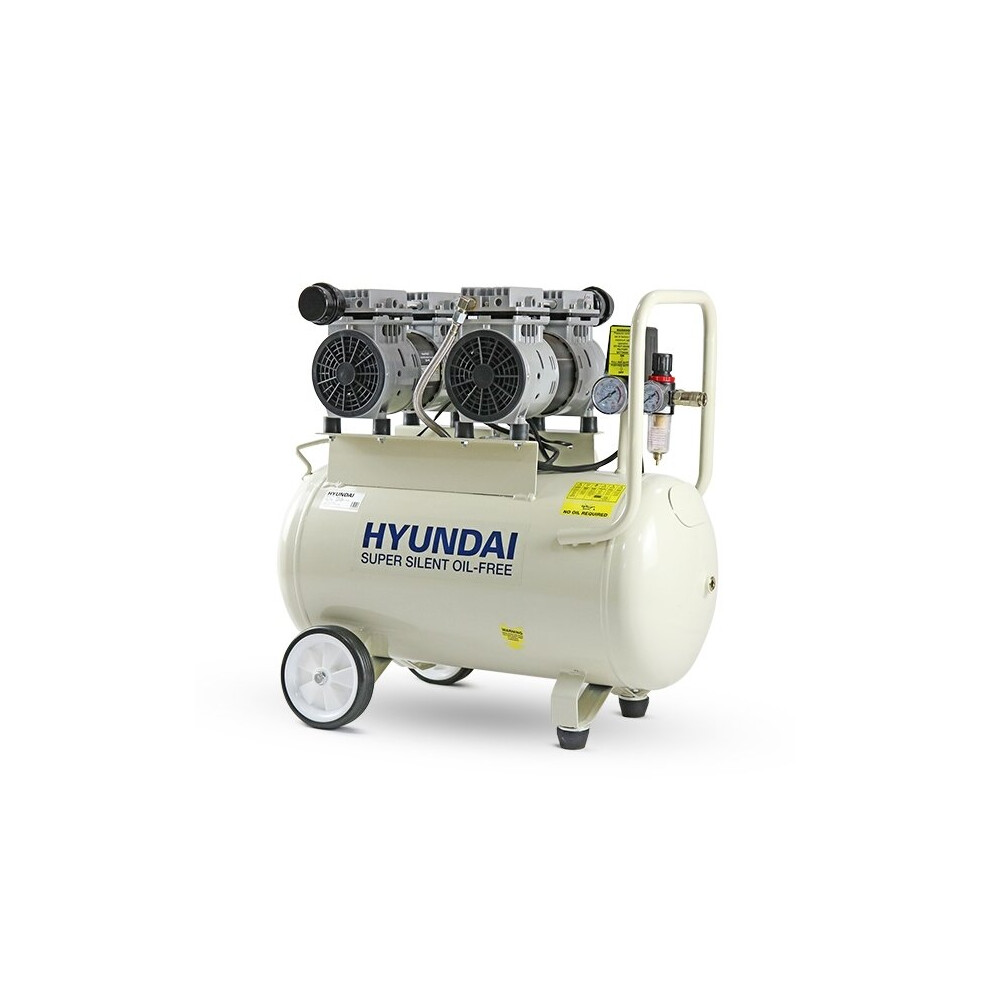 Hyundai 50 Litre Air Compressor, 11Cfm/100Psi, Oil Free, Low Noise, Electric 2Hp | Hy27550 5056275759230