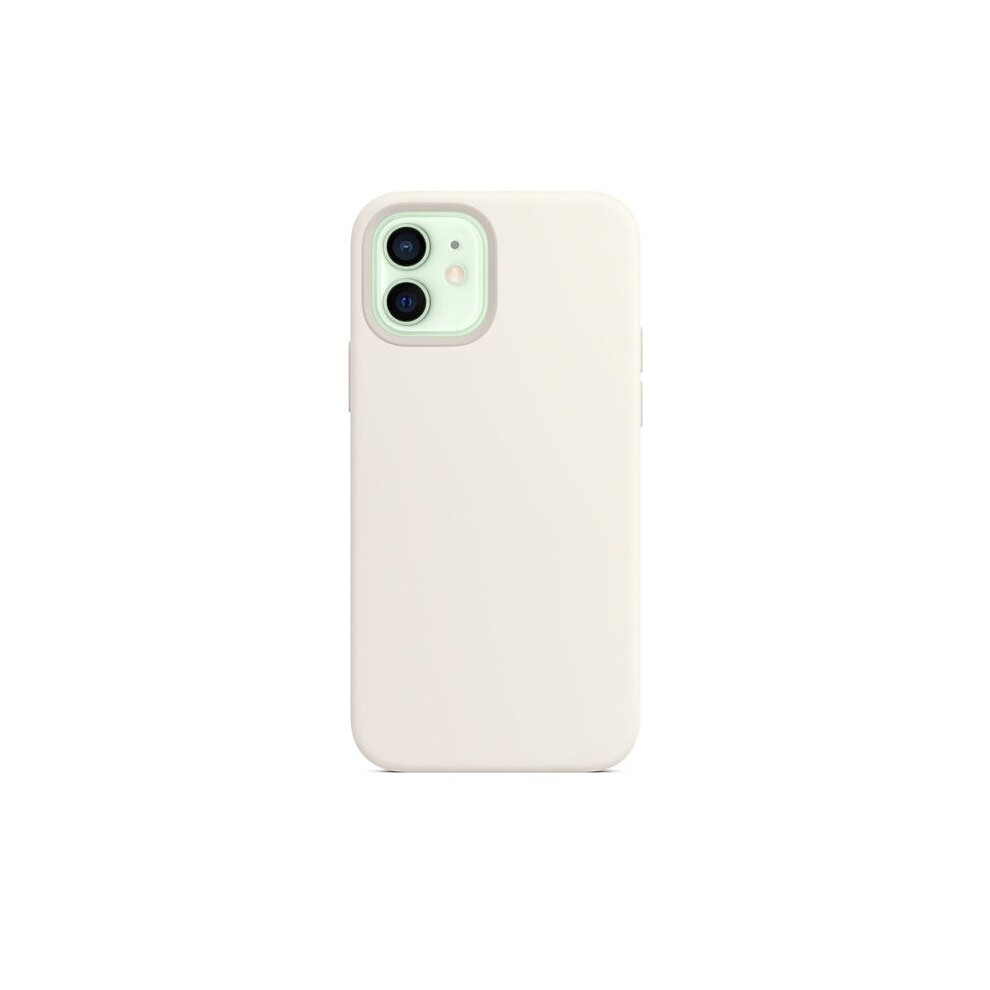 (Liquid China, For Iphone 12Pro Max) Official Magnetic Liquid Silicone Case For Iphone 12 13 Pro Max 13Pro Magnetism With Animation Liquid Cover White 4907479077013