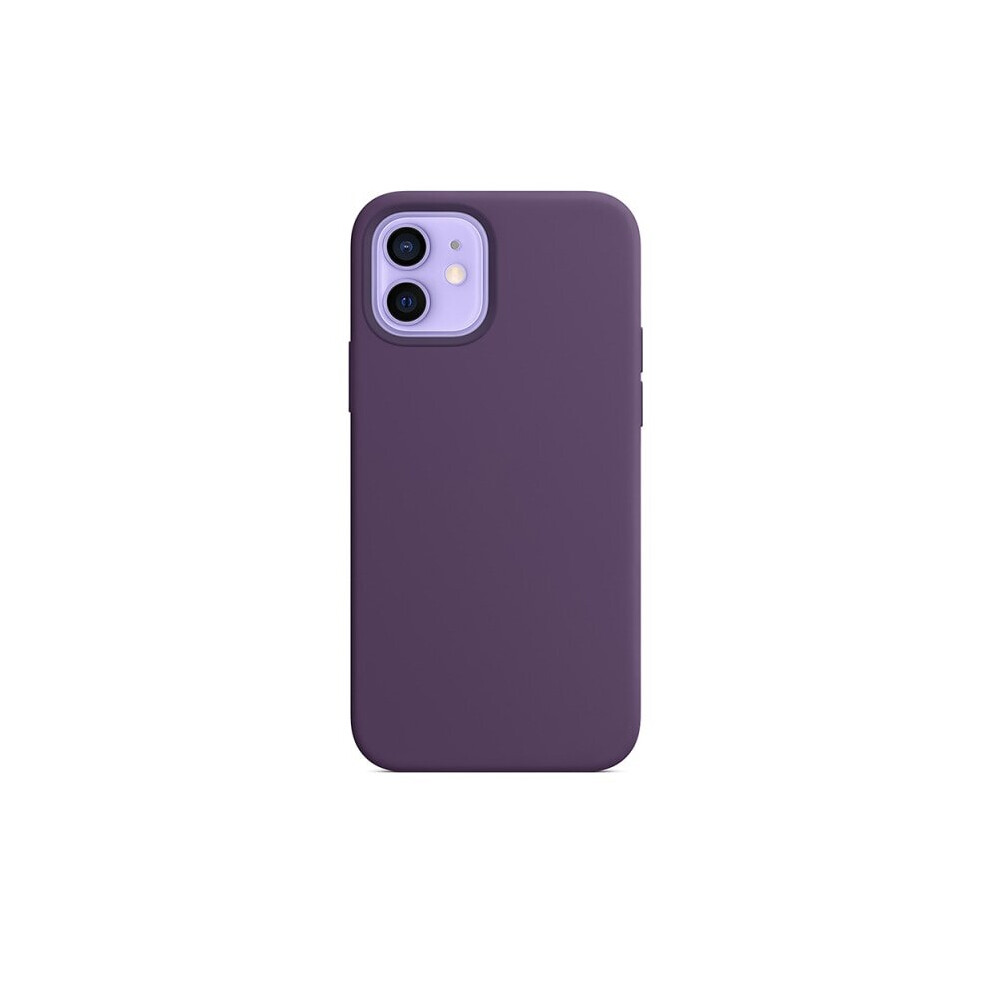 (Liquid China, For Iphone 12Pro Max) Official Magnetic Liquid Silicone Case For Iphone 12 13 Pro Max 13Pro Magnetism With Animation Liquid Cove Purple 4907479076979