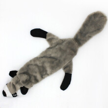 (Raccoon) 5 Plush No Stuffing Dog Toys With Squeakers-Ideal Puppy Toys for Teething Dogs