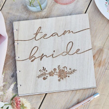 Hen Party Team Bride Guest Book, Wooden Team Bride Guestbook, Hen Party Advice Book, Bridal Shower Keepsake, Bachelorette Party, Memory Book