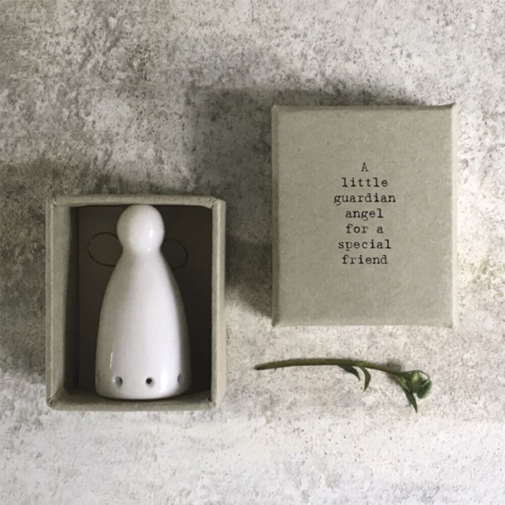 East Of India Porcelain Guardian Angel Gift 'Special Friend', Christmas Angel Keepsake, Gift For Her Best Friends, Mini Boxed Mini Porcelain Angel