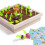Kids Wooden Memory Board Game Sorting Puzzle Carrots Harvest Developmental Toy 3