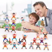 16Pcs Cute Figure Building Block Puzzle Stacking Balance Game Education Kids Toy