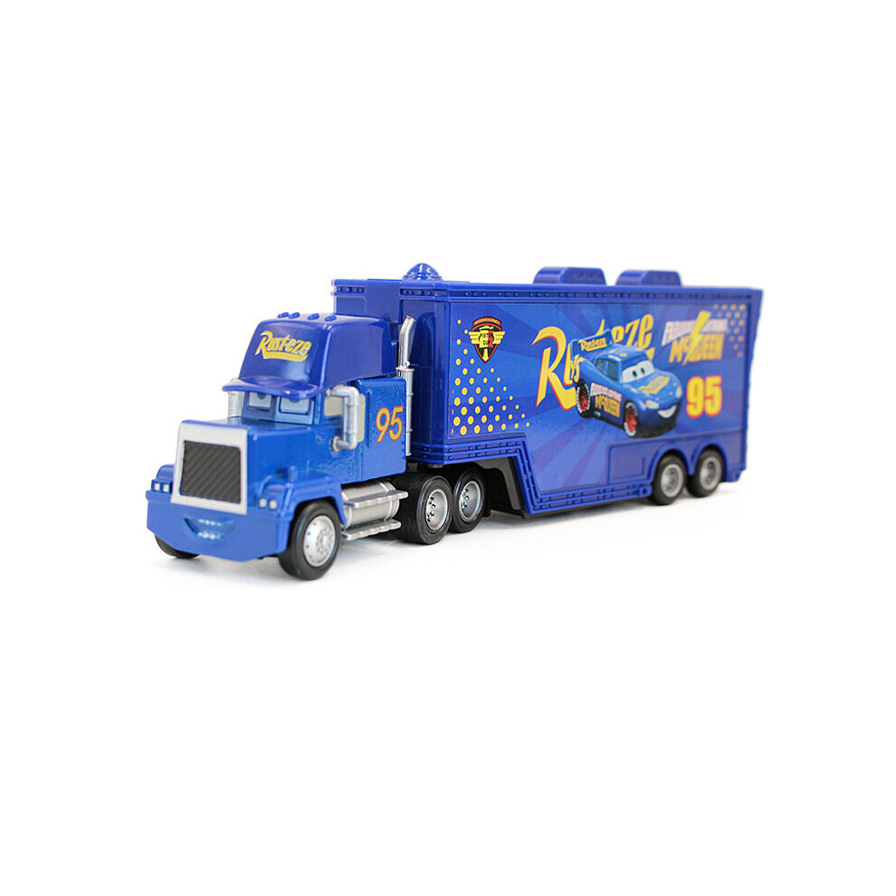 (-95) Disney Pixar Cars Children's Toy Car Model Kesun Storm Uncle Mac Alloy Truck Blue