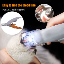 (01) Professional Pet Nail Clipper Scissors Pet Dog Cat Nail Toe Claw Clippers Scissor LED Light Nail Trimmer for Animals Pet Supplie