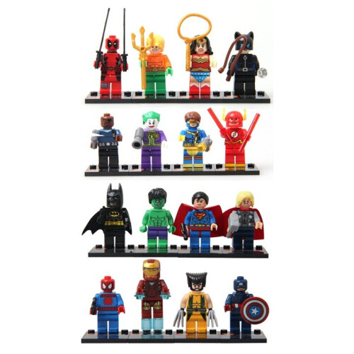 16 Pcs Marvel Avengers Super Heroes Mini Figures Dc Set Fit Lego 2