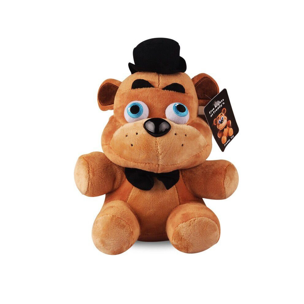 (Freddy-25Cm) 18/25Cm Fnaf Five Nights At Freddy's Foxy Chica Bonnie Freddy Plush Toy Golden