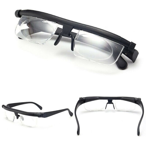 Dial Adjustable Glasses Variable Focus for Reading Distance Vision Eyeglasses 1