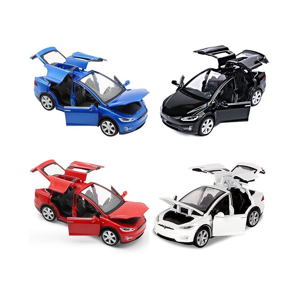 1:32 Tesla Model X 90D SUV Diecast Model Car Sound&Light Pull Back