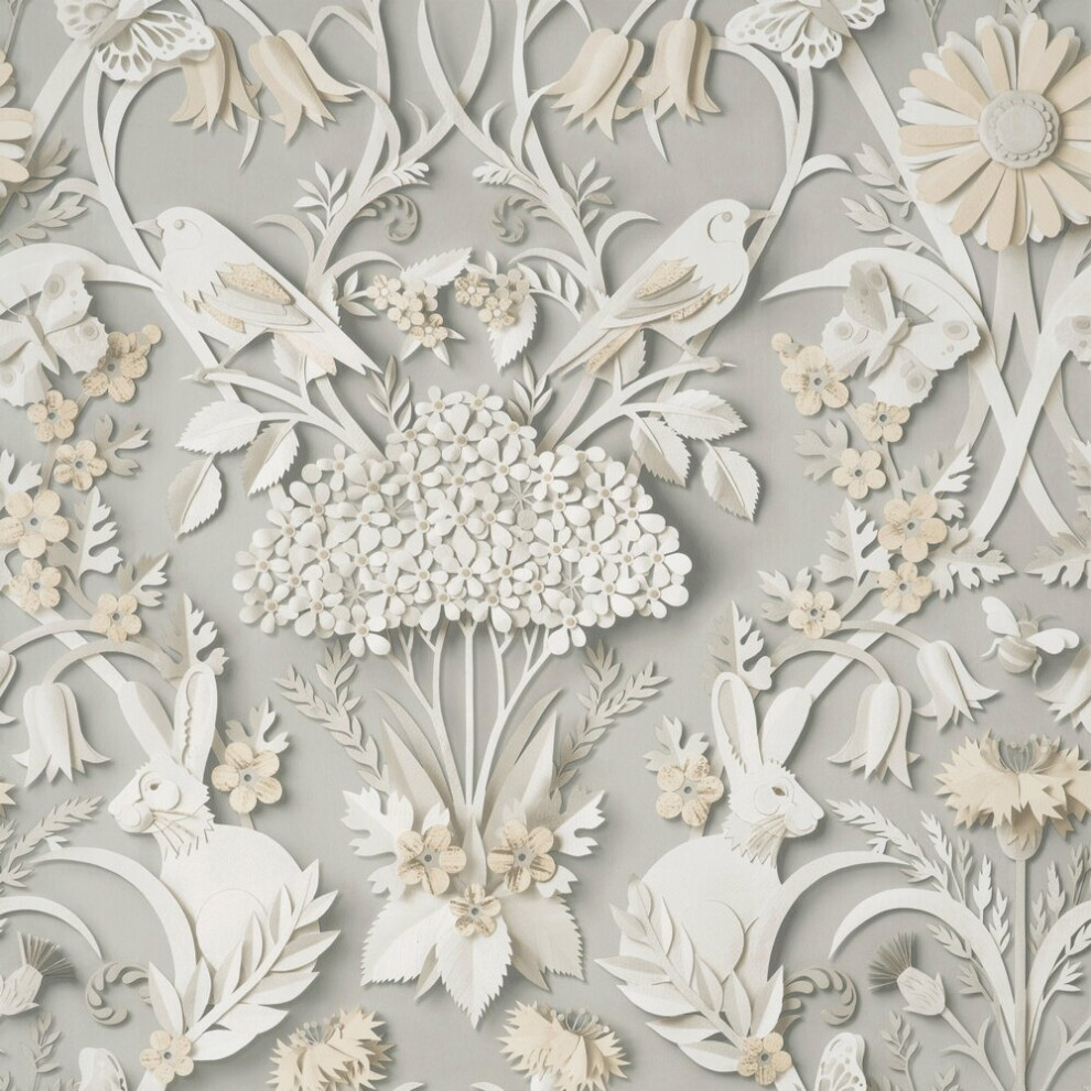 Fine Decor Woodland Soft Grey Wallpaper FD42952