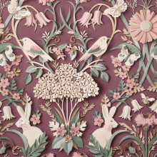 Fine Decor Woodland Plum Wallpaper FD42949