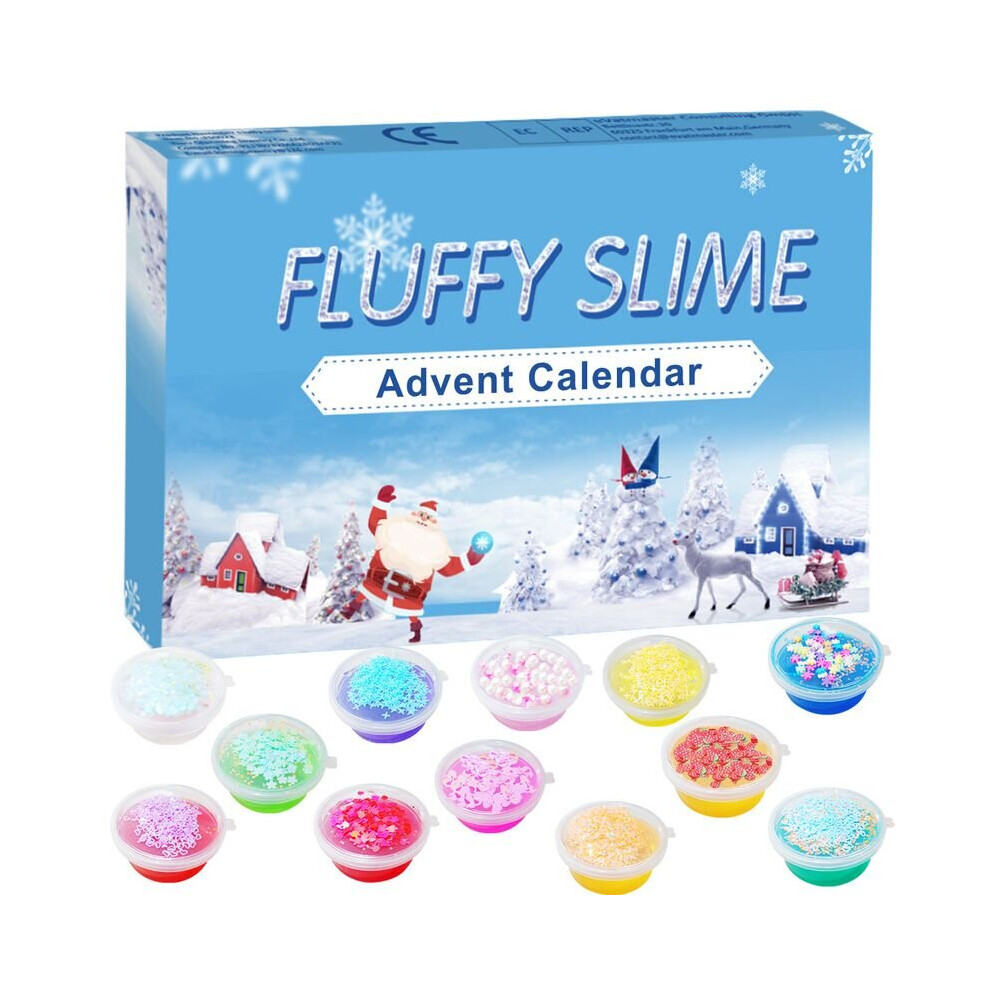 (C) Fluffy Slime Advent Calendar 24 Days Countdown To Christmas Xmas Girls Kids Gift