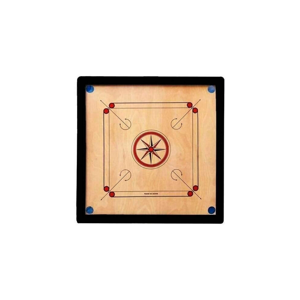 (70G Powder) Carrom Board Game Indian , Coins, Stand - Kidzbuzz