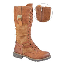 (7 UK, Tan) Cipriata Women's Gabriela Knee-High Boots